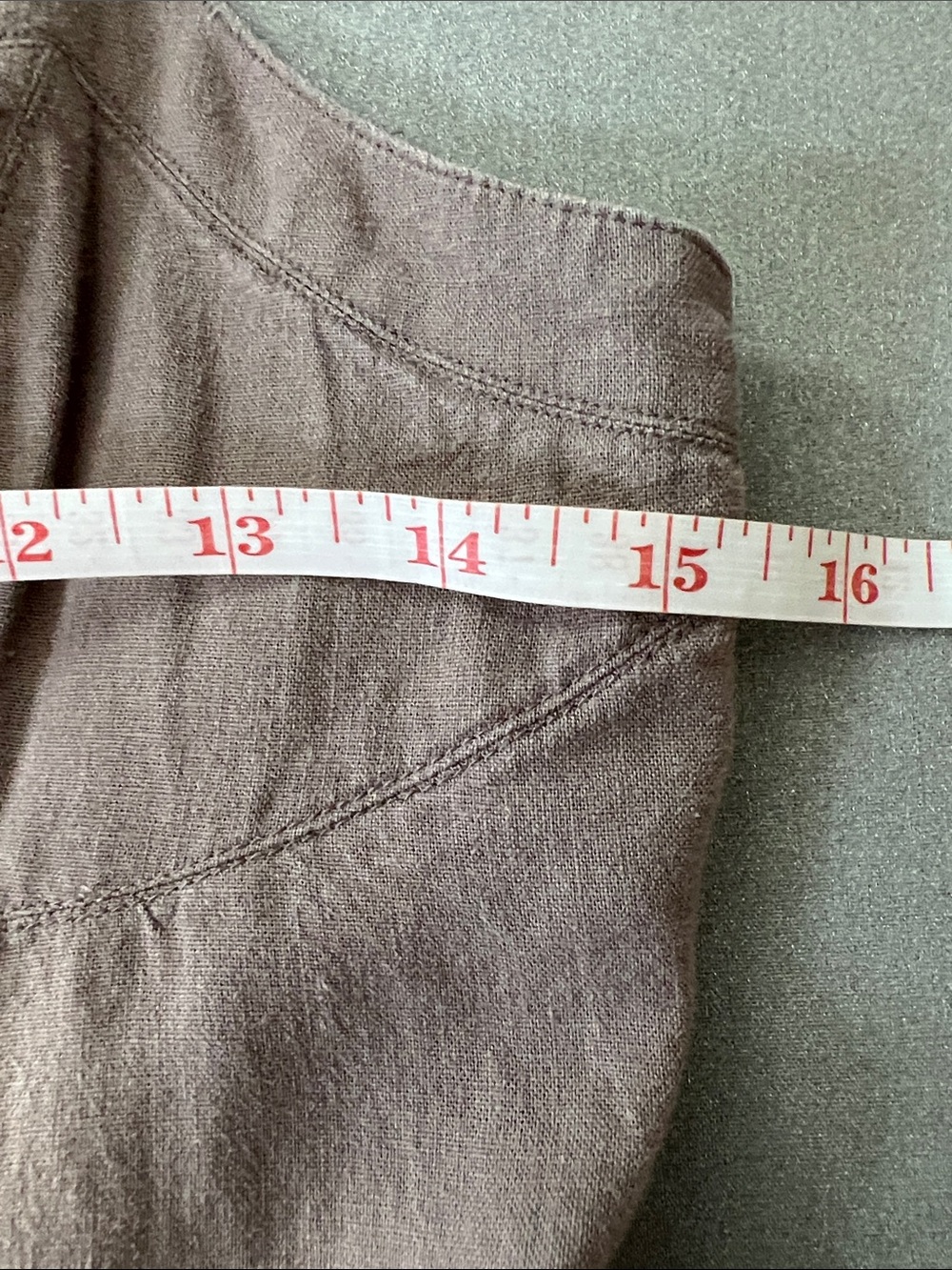 Aerie | Tie-Shoulder Button-Front Womenâs Linen Blend Camisole Top Taupe Size M - Picture 16 of 17